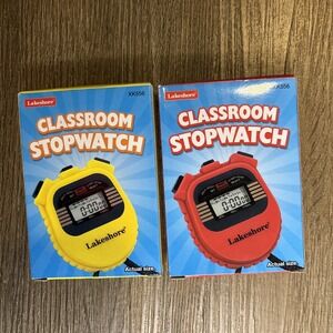 Lakeshore‎ Learning Classroom Stopwatch Yellow Red Lot Of 2 XK556 NEW